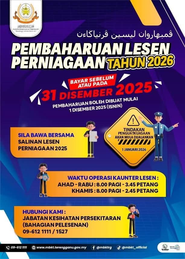 PEMBAHARUAN LESEN PERNIAGAAN TAHUN 2026