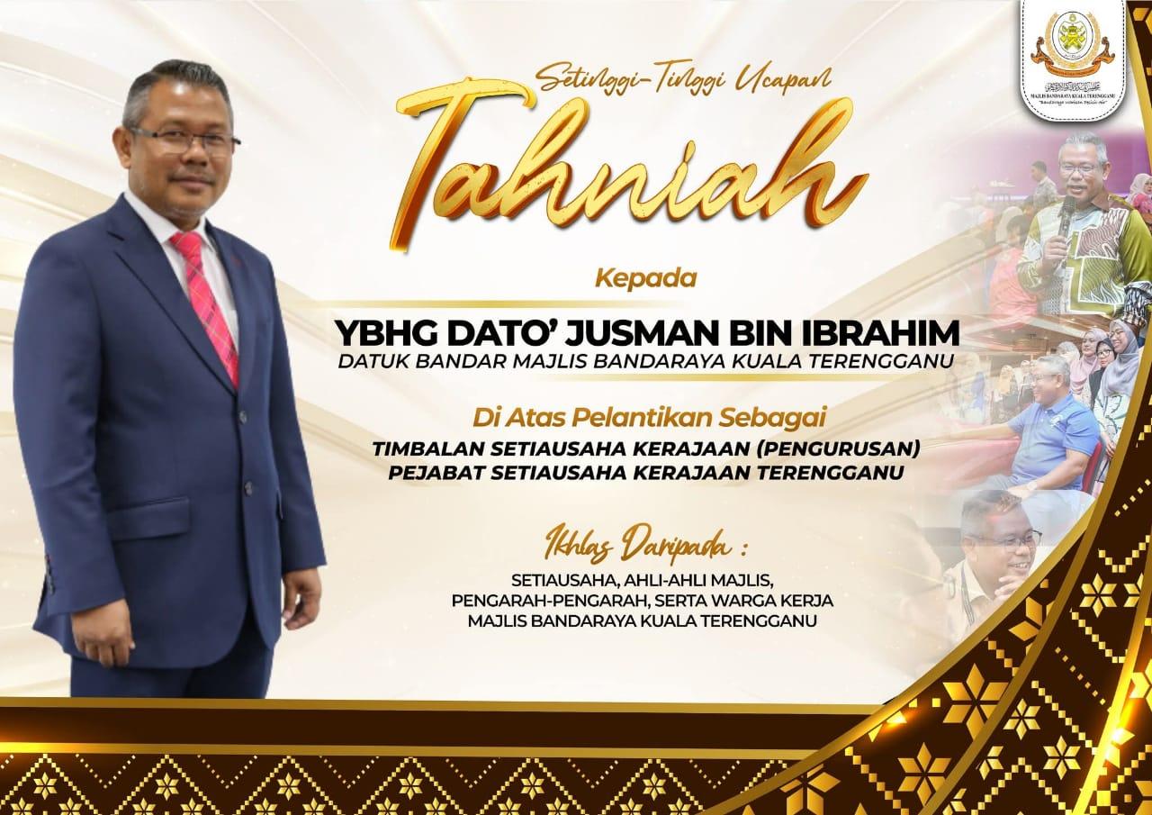 TAHNIAH KEPADA DATO JUSMAN BIN IBRAHIM